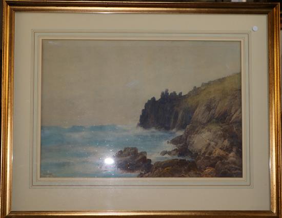 Frederick J. Widgery (1861-1942) Cornish coastal landscape 14 x 20.5in.